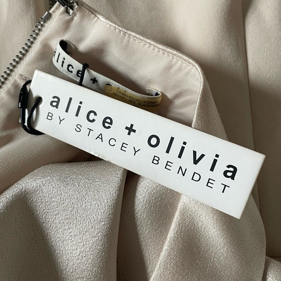 NWT Alice + Olivia Revolve Ebony Cold Shoulder Dress Cocktail Wedding Party - Picture 7 of 8